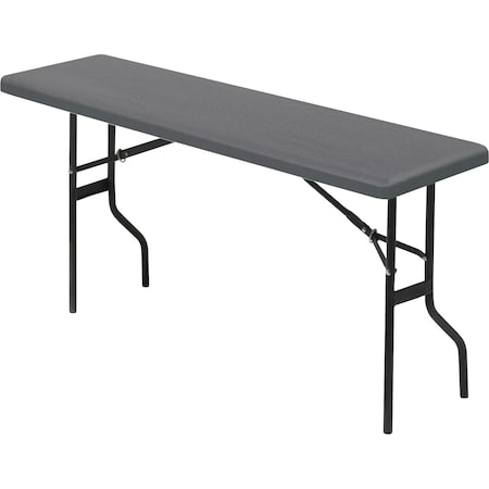 Iceberg IndestrucTable Classic Training Folding Table, Charcoal Top, 18 in W x 72 in L ICE65367